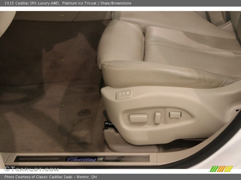 Platinum Ice Tricoat / Shale/Brownstone 2015 Cadillac SRX Luxury AWD