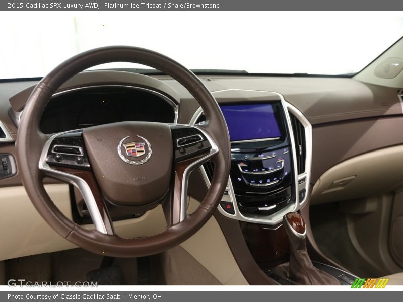 Platinum Ice Tricoat / Shale/Brownstone 2015 Cadillac SRX Luxury AWD