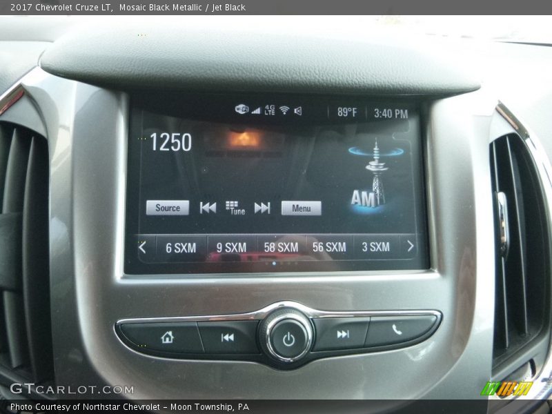 Mosaic Black Metallic / Jet Black 2017 Chevrolet Cruze LT