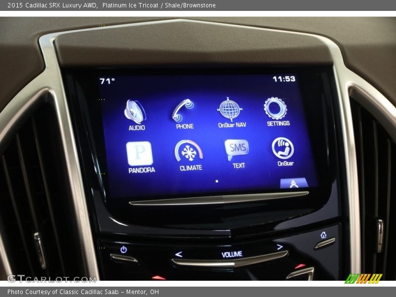 Platinum Ice Tricoat / Shale/Brownstone 2015 Cadillac SRX Luxury AWD