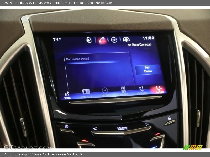 Platinum Ice Tricoat / Shale/Brownstone 2015 Cadillac SRX Luxury AWD