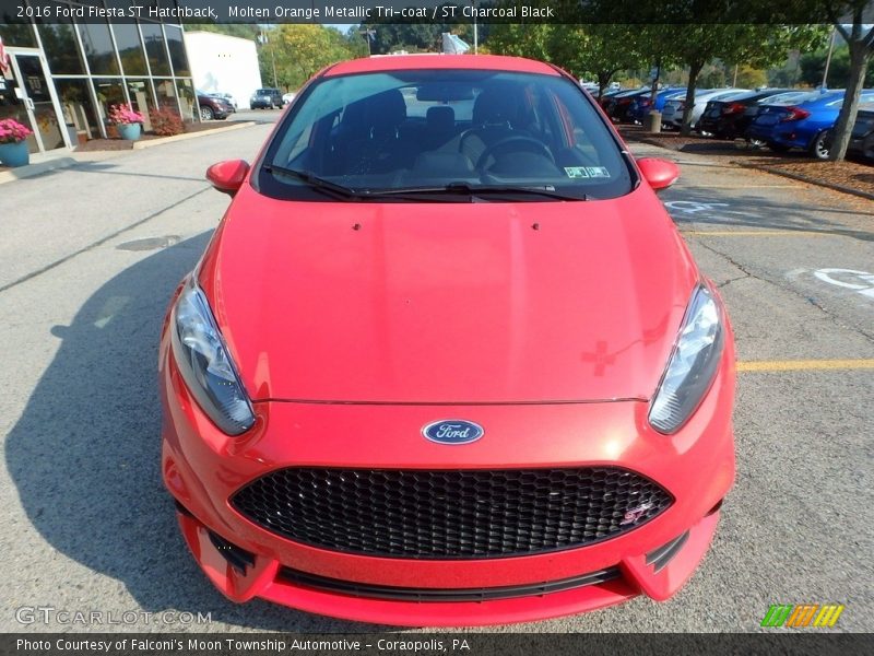 Molten Orange Metallic Tri-coat / ST Charcoal Black 2016 Ford Fiesta ST Hatchback