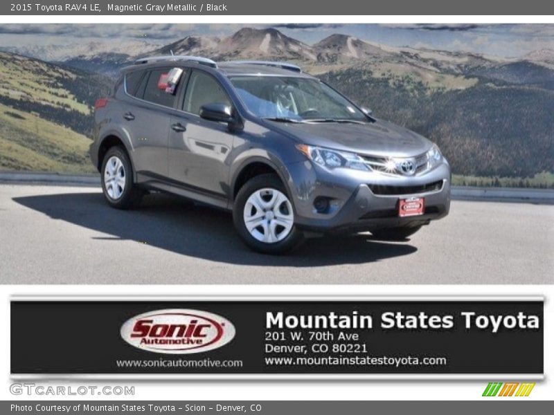 Magnetic Gray Metallic / Black 2015 Toyota RAV4 LE
