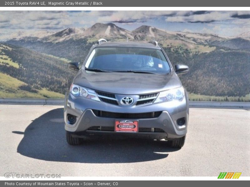 Magnetic Gray Metallic / Black 2015 Toyota RAV4 LE