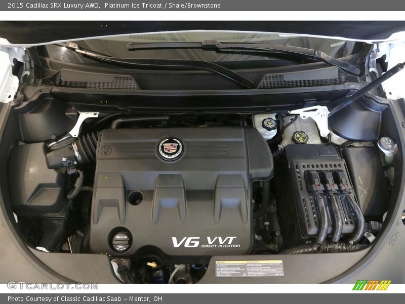 Platinum Ice Tricoat / Shale/Brownstone 2015 Cadillac SRX Luxury AWD