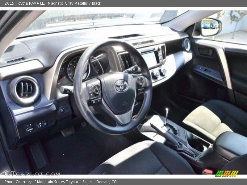 Magnetic Gray Metallic / Black 2015 Toyota RAV4 LE