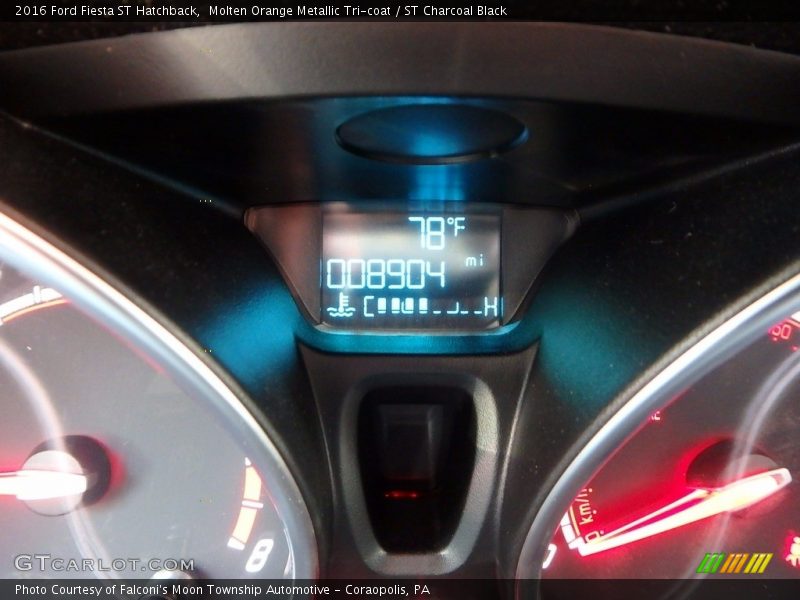 Molten Orange Metallic Tri-coat / ST Charcoal Black 2016 Ford Fiesta ST Hatchback