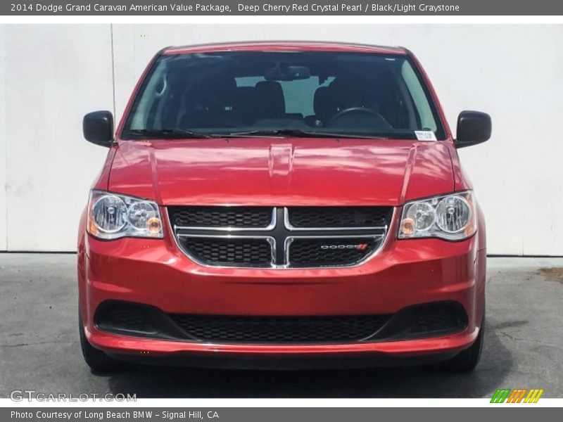 Deep Cherry Red Crystal Pearl / Black/Light Graystone 2014 Dodge Grand Caravan American Value Package