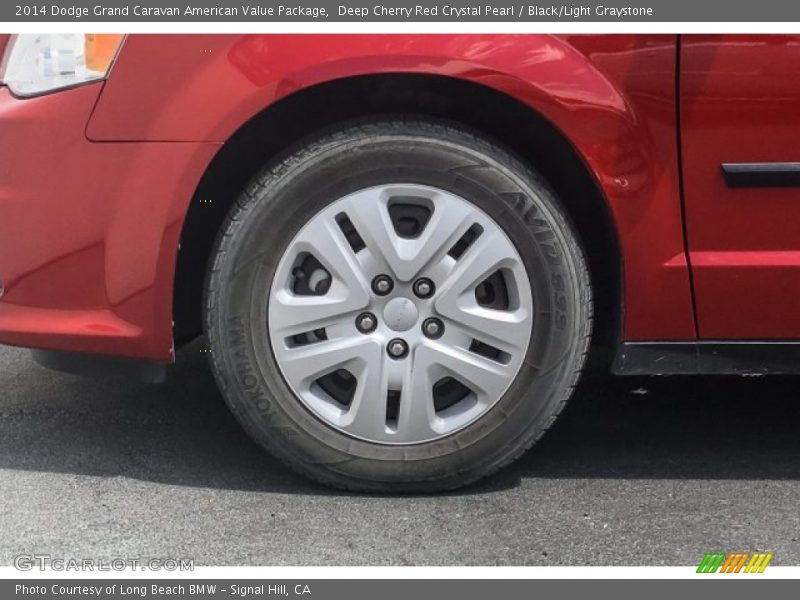 Deep Cherry Red Crystal Pearl / Black/Light Graystone 2014 Dodge Grand Caravan American Value Package