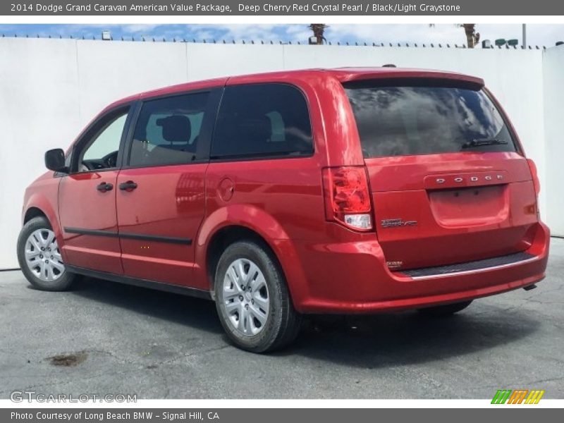 Deep Cherry Red Crystal Pearl / Black/Light Graystone 2014 Dodge Grand Caravan American Value Package