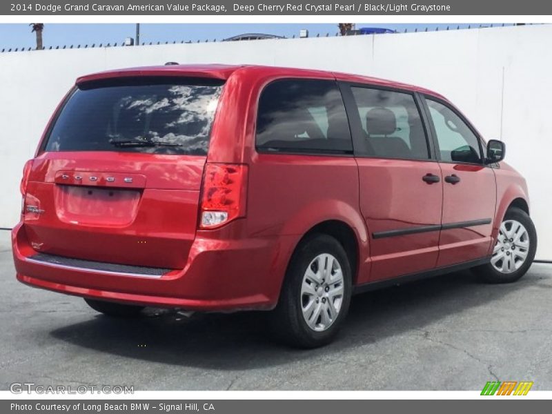 Deep Cherry Red Crystal Pearl / Black/Light Graystone 2014 Dodge Grand Caravan American Value Package