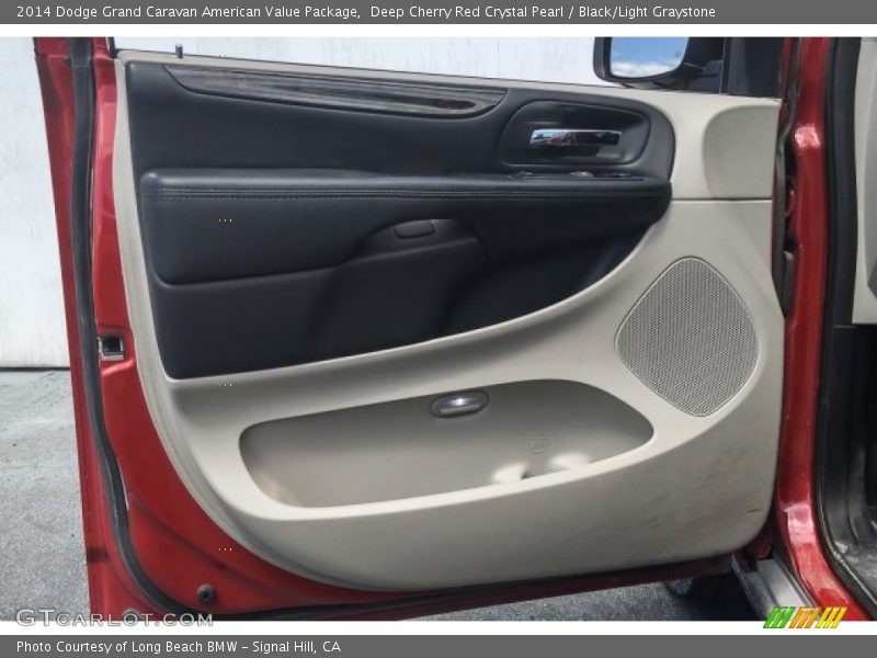 Deep Cherry Red Crystal Pearl / Black/Light Graystone 2014 Dodge Grand Caravan American Value Package