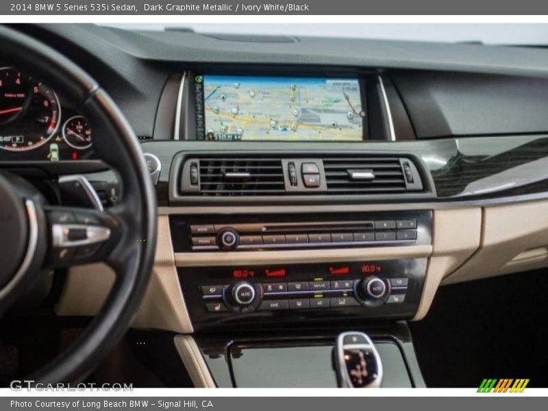 Dark Graphite Metallic / Ivory White/Black 2014 BMW 5 Series 535i Sedan