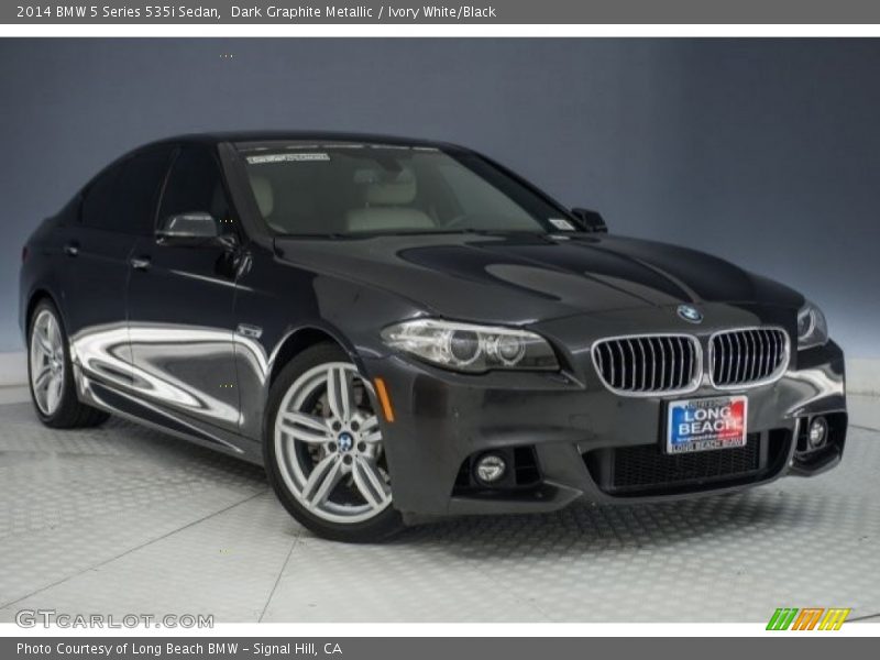 Dark Graphite Metallic / Ivory White/Black 2014 BMW 5 Series 535i Sedan