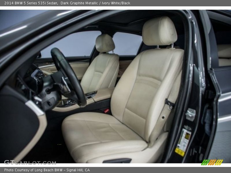 Dark Graphite Metallic / Ivory White/Black 2014 BMW 5 Series 535i Sedan