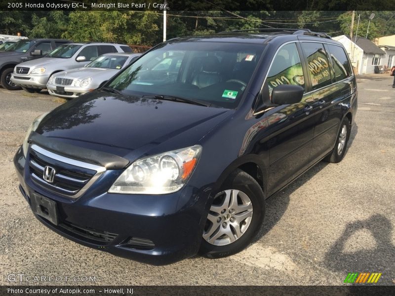 Midnight Blue Pearl / Gray 2005 Honda Odyssey EX-L