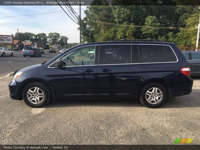 Midnight Blue Pearl / Gray 2005 Honda Odyssey EX-L