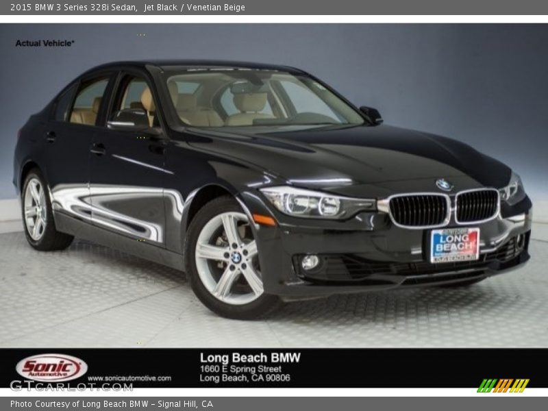 Jet Black / Venetian Beige 2015 BMW 3 Series 328i Sedan