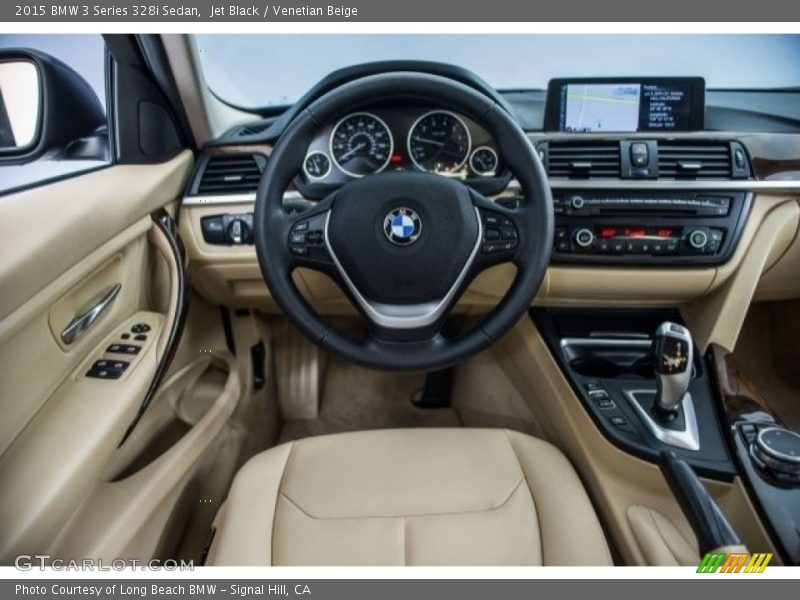 Jet Black / Venetian Beige 2015 BMW 3 Series 328i Sedan