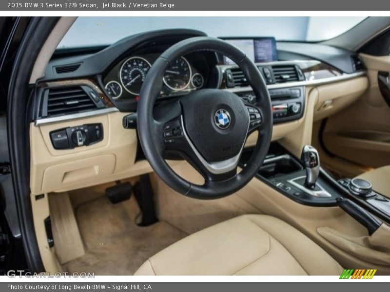 Jet Black / Venetian Beige 2015 BMW 3 Series 328i Sedan