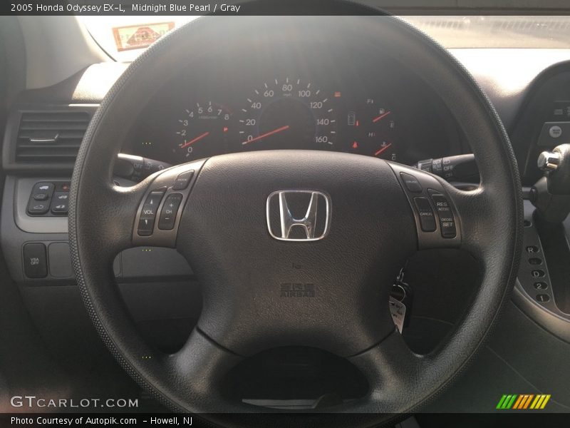 Midnight Blue Pearl / Gray 2005 Honda Odyssey EX-L