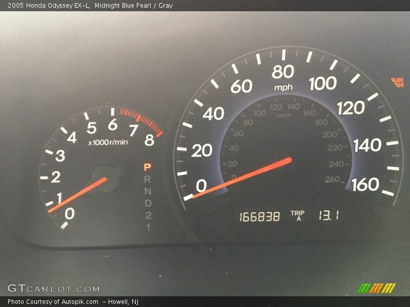Midnight Blue Pearl / Gray 2005 Honda Odyssey EX-L