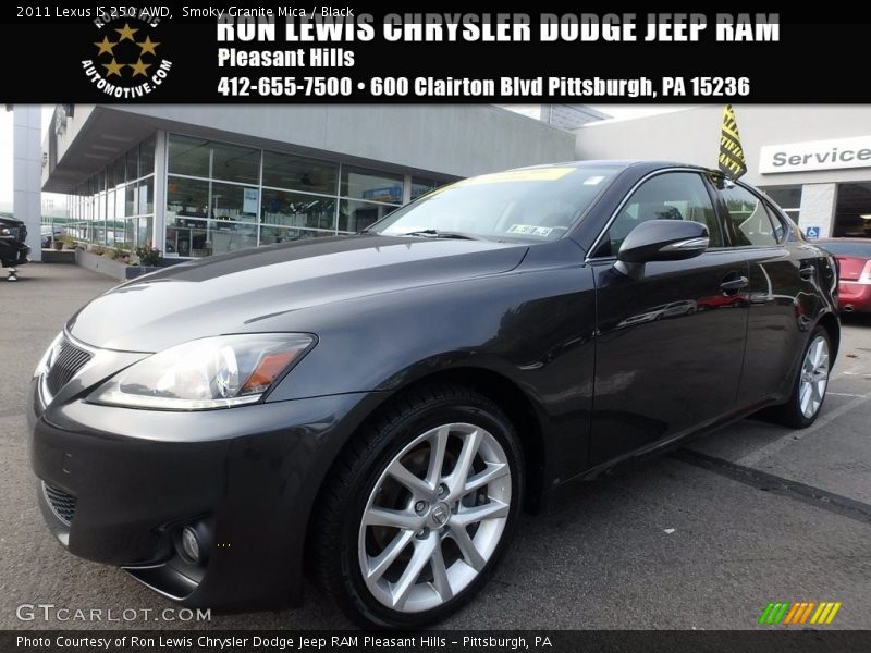 Smoky Granite Mica / Black 2011 Lexus IS 250 AWD