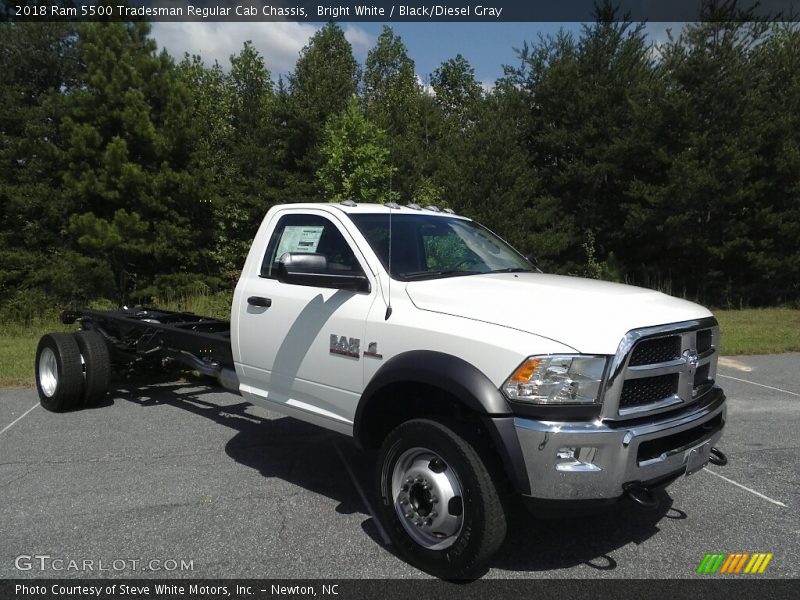 Bright White / Black/Diesel Gray 2018 Ram 5500 Tradesman Regular Cab Chassis