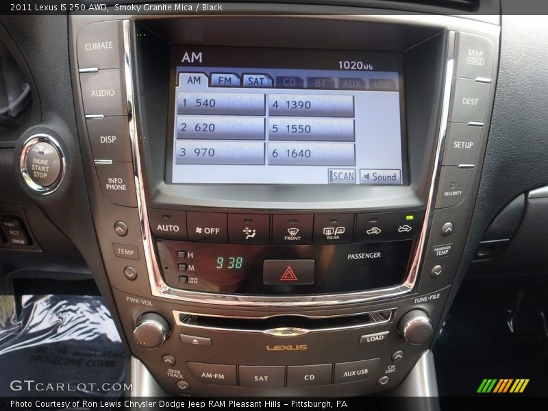 Smoky Granite Mica / Black 2011 Lexus IS 250 AWD