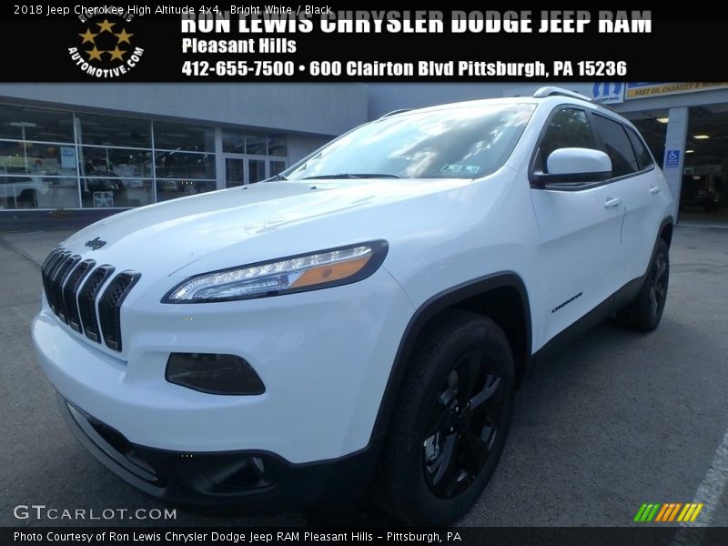 Bright White / Black 2018 Jeep Cherokee High Altitude 4x4