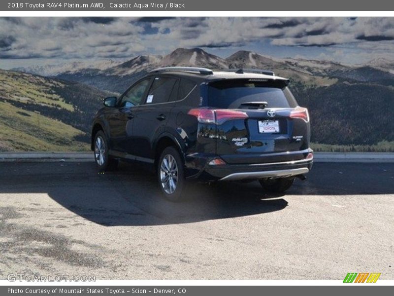 Galactic Aqua Mica / Black 2018 Toyota RAV4 Platinum AWD