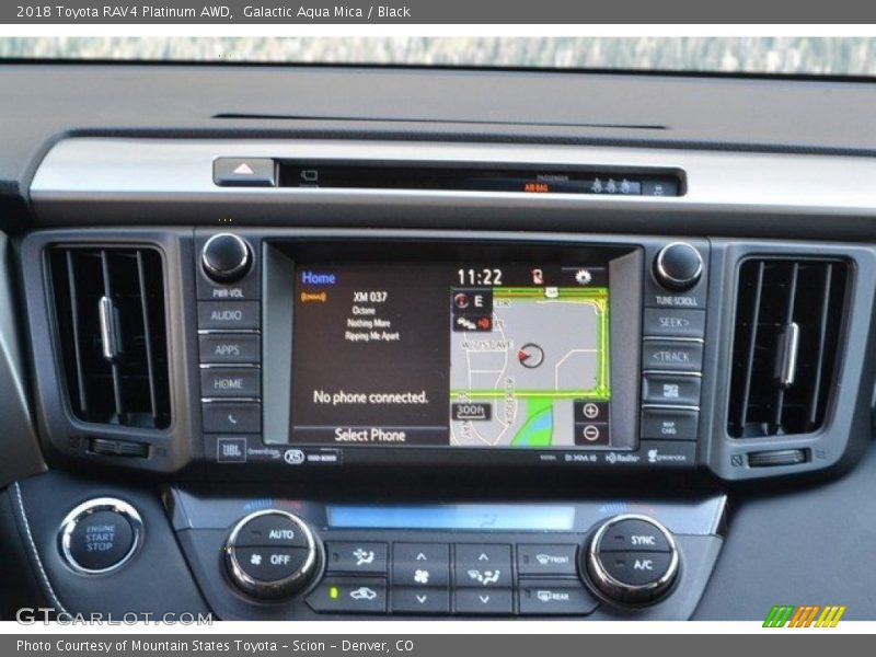 Galactic Aqua Mica / Black 2018 Toyota RAV4 Platinum AWD