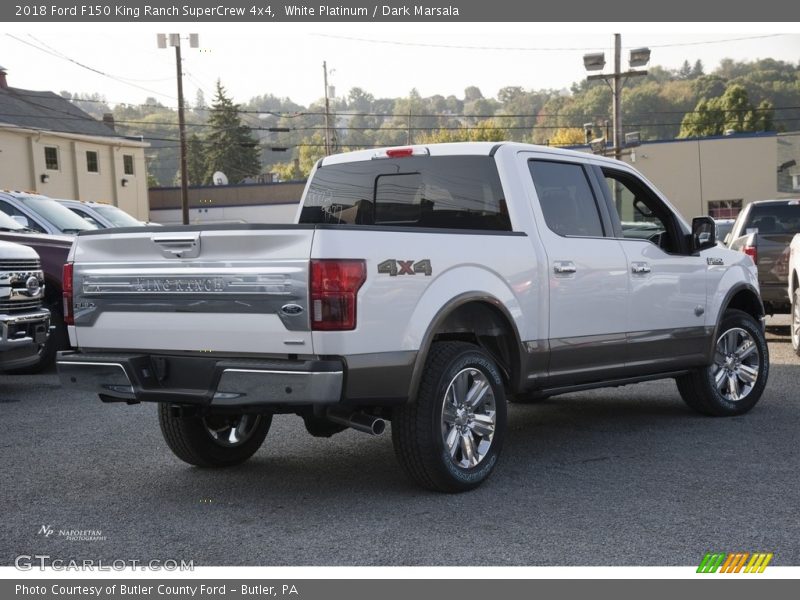 White Platinum / Dark Marsala 2018 Ford F150 King Ranch SuperCrew 4x4