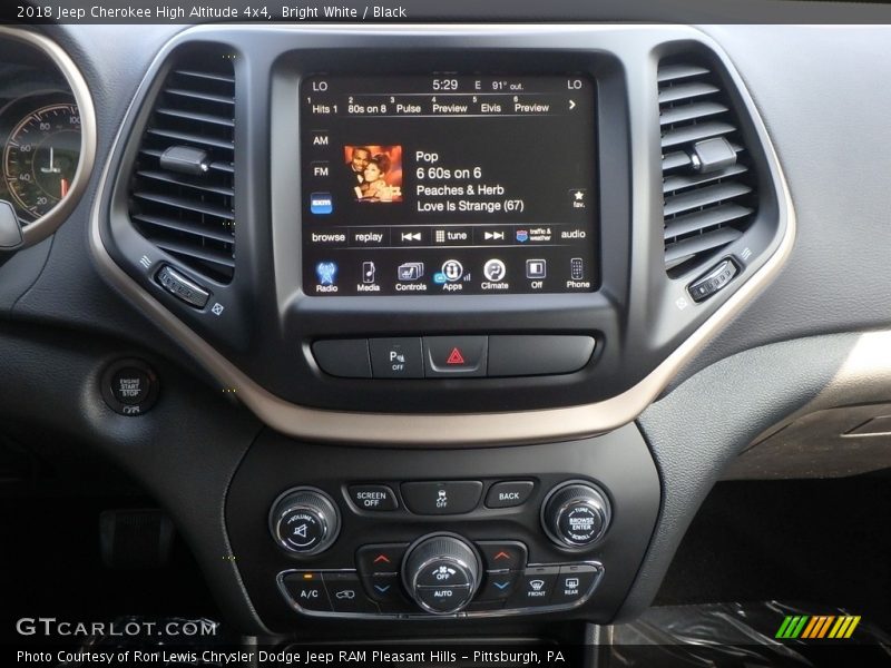 Controls of 2018 Cherokee High Altitude 4x4