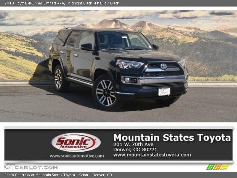 Midnight Black Metallic / Black 2018 Toyota 4Runner Limited 4x4