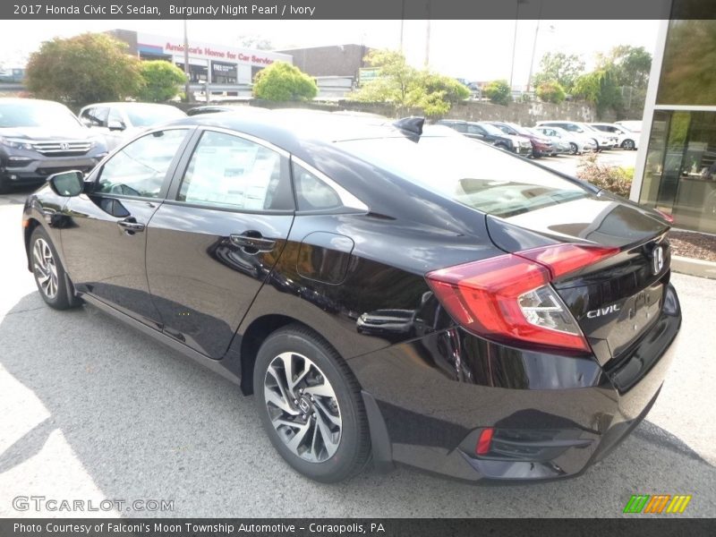 Burgundy Night Pearl / Ivory 2017 Honda Civic EX Sedan