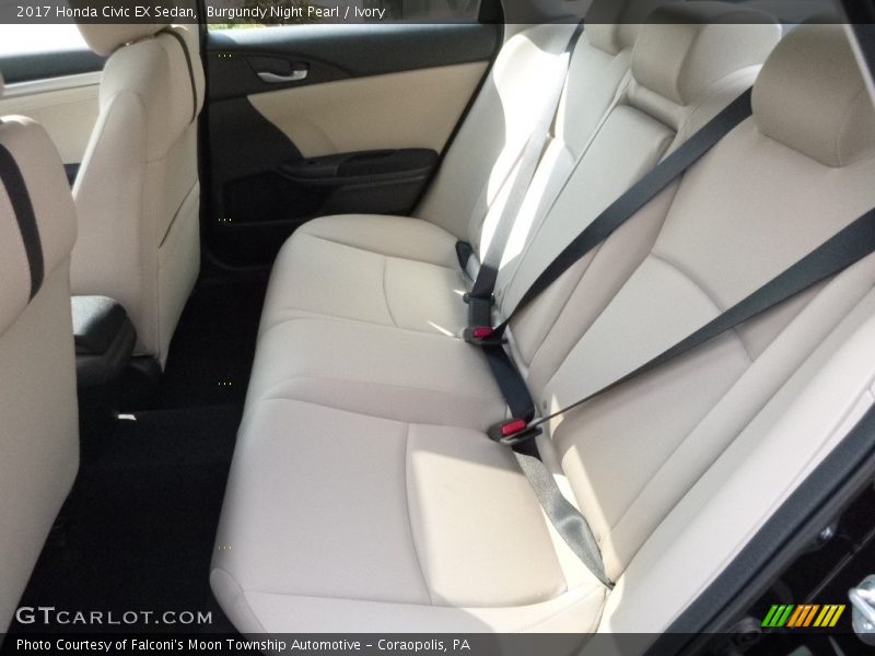 Burgundy Night Pearl / Ivory 2017 Honda Civic EX Sedan