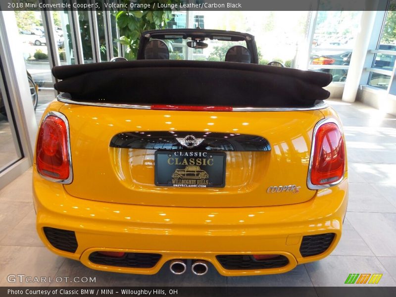 Volcanic Orange / Lounge Leather/Carbon Black 2018 Mini Convertible Cooper S