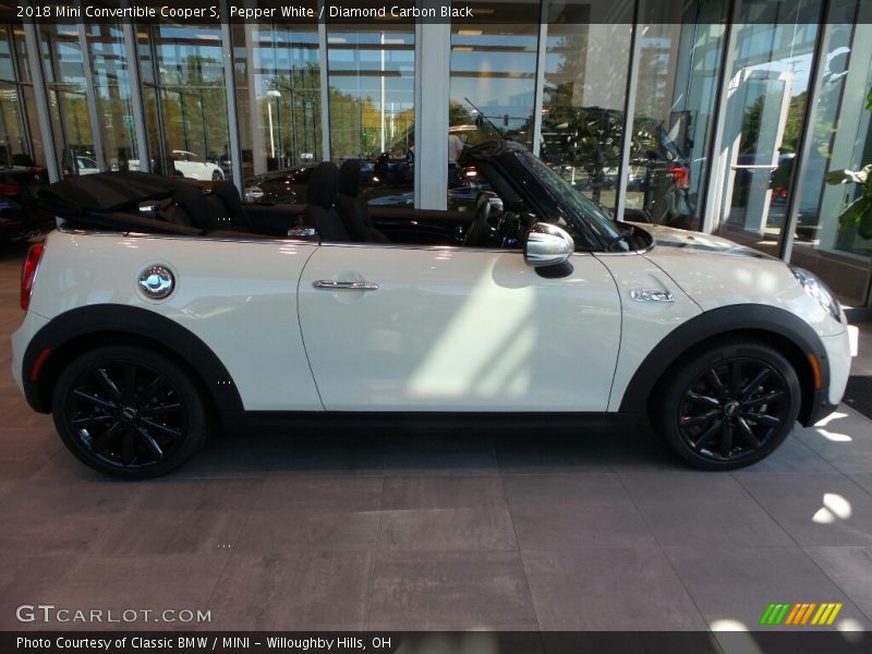Pepper White / Diamond Carbon Black 2018 Mini Convertible Cooper S