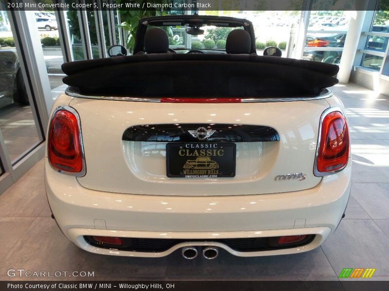Pepper White / Diamond Carbon Black 2018 Mini Convertible Cooper S