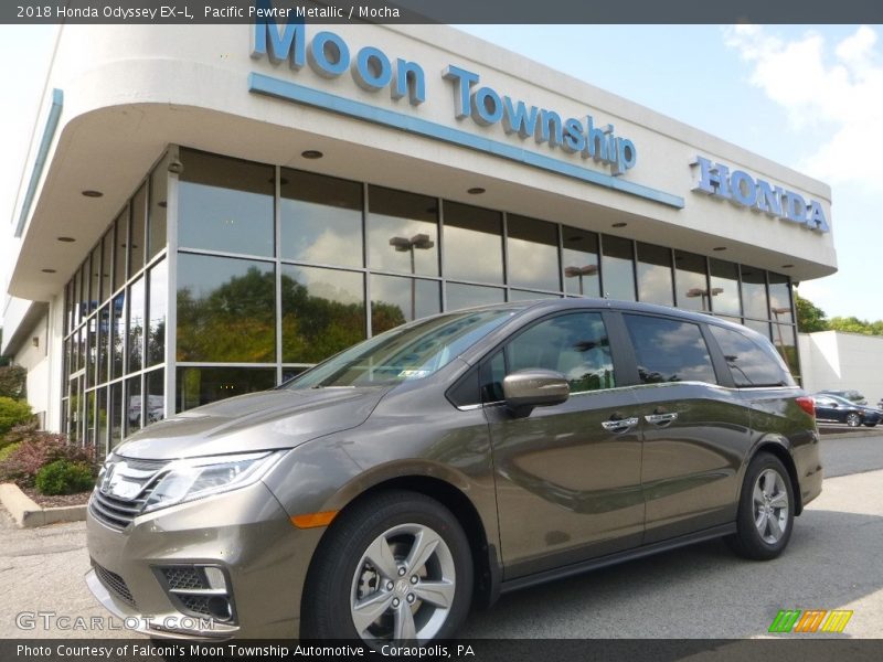 Pacific Pewter Metallic / Mocha 2018 Honda Odyssey EX-L