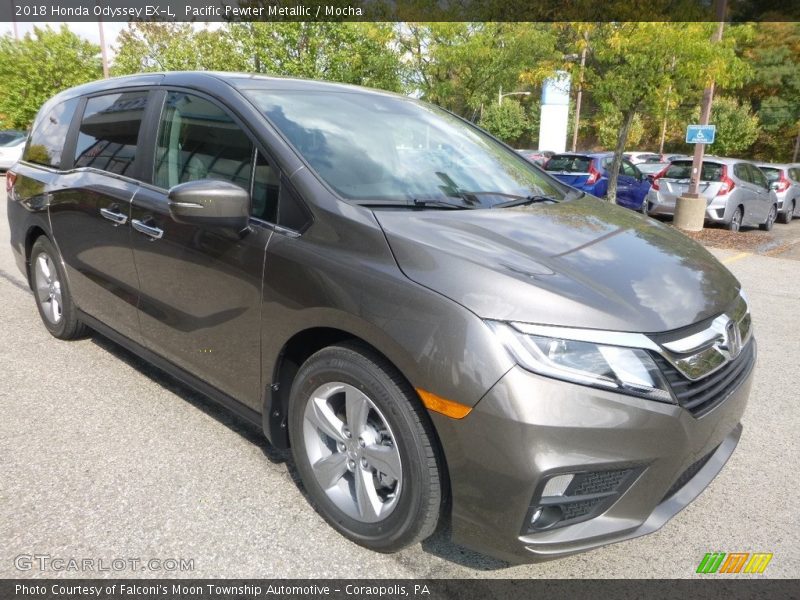 Pacific Pewter Metallic / Mocha 2018 Honda Odyssey EX-L