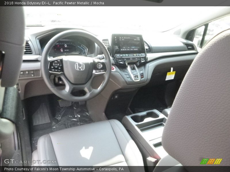 Pacific Pewter Metallic / Mocha 2018 Honda Odyssey EX-L