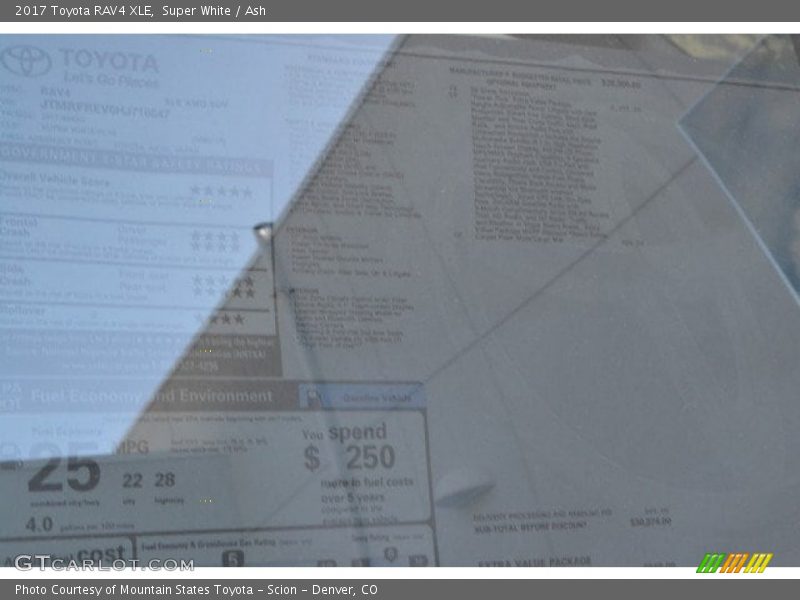 Super White / Ash 2017 Toyota RAV4 XLE