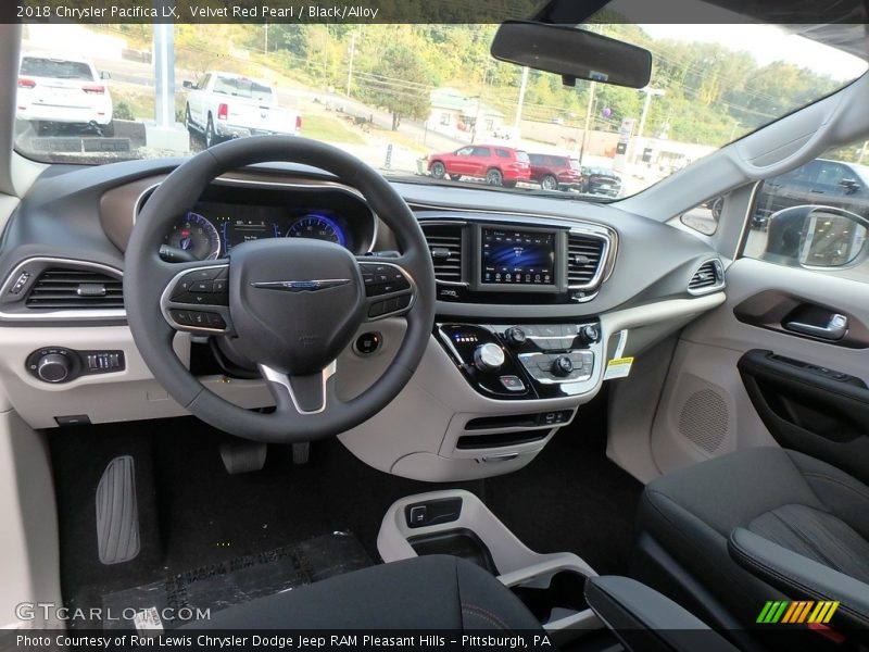 Velvet Red Pearl / Black/Alloy 2018 Chrysler Pacifica LX