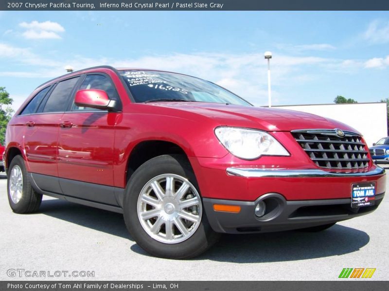 Inferno Red Crystal Pearl / Pastel Slate Gray 2007 Chrysler Pacifica Touring