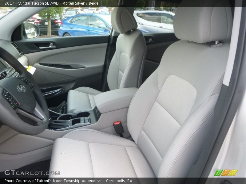 Molten Silver / Beige 2017 Hyundai Tucson SE AWD