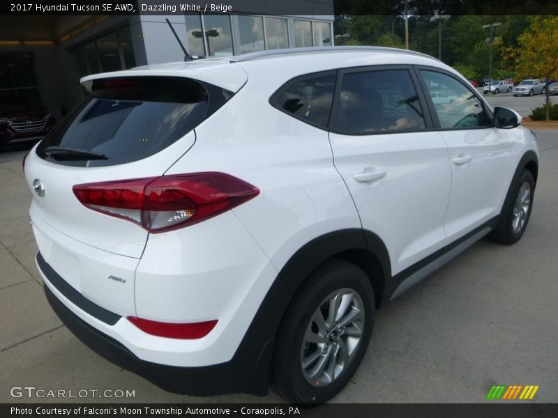 Dazzling White / Beige 2017 Hyundai Tucson SE AWD