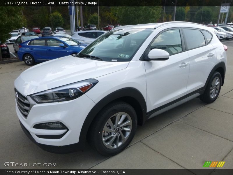 Dazzling White / Beige 2017 Hyundai Tucson SE AWD