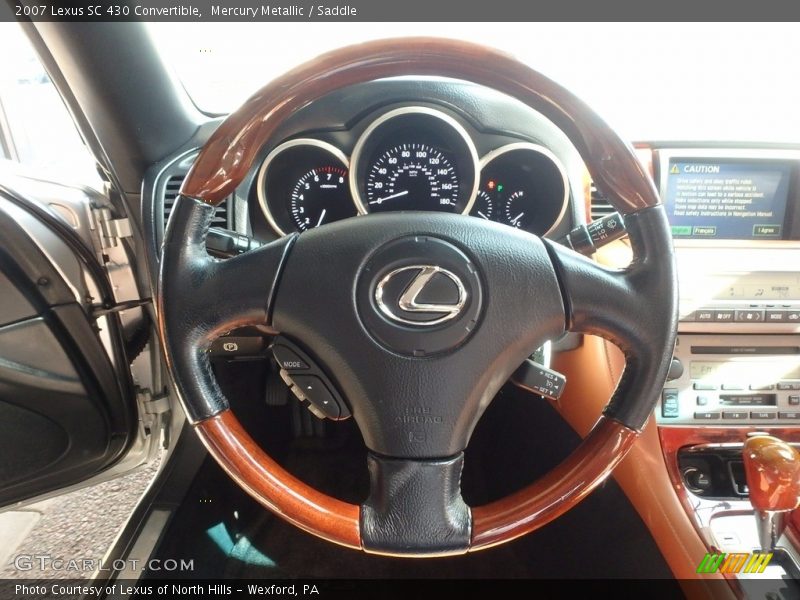 Mercury Metallic / Saddle 2007 Lexus SC 430 Convertible